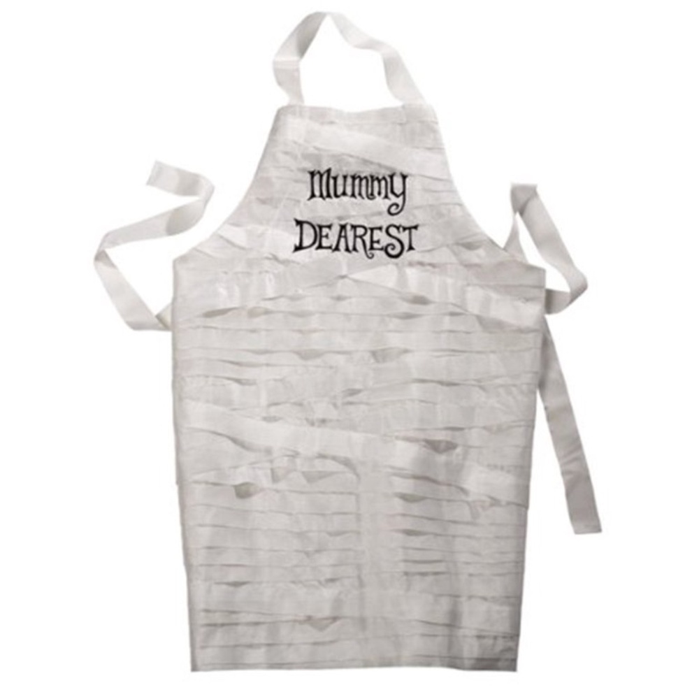 Mummy Dearest Monster Mash White Halloween Apron Grasslands Road
